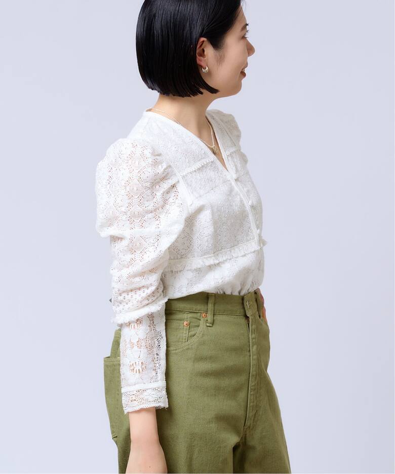 IENA LA BOUCLE cottonレースブラウス（シャツ／ブラウス）｜IENA 