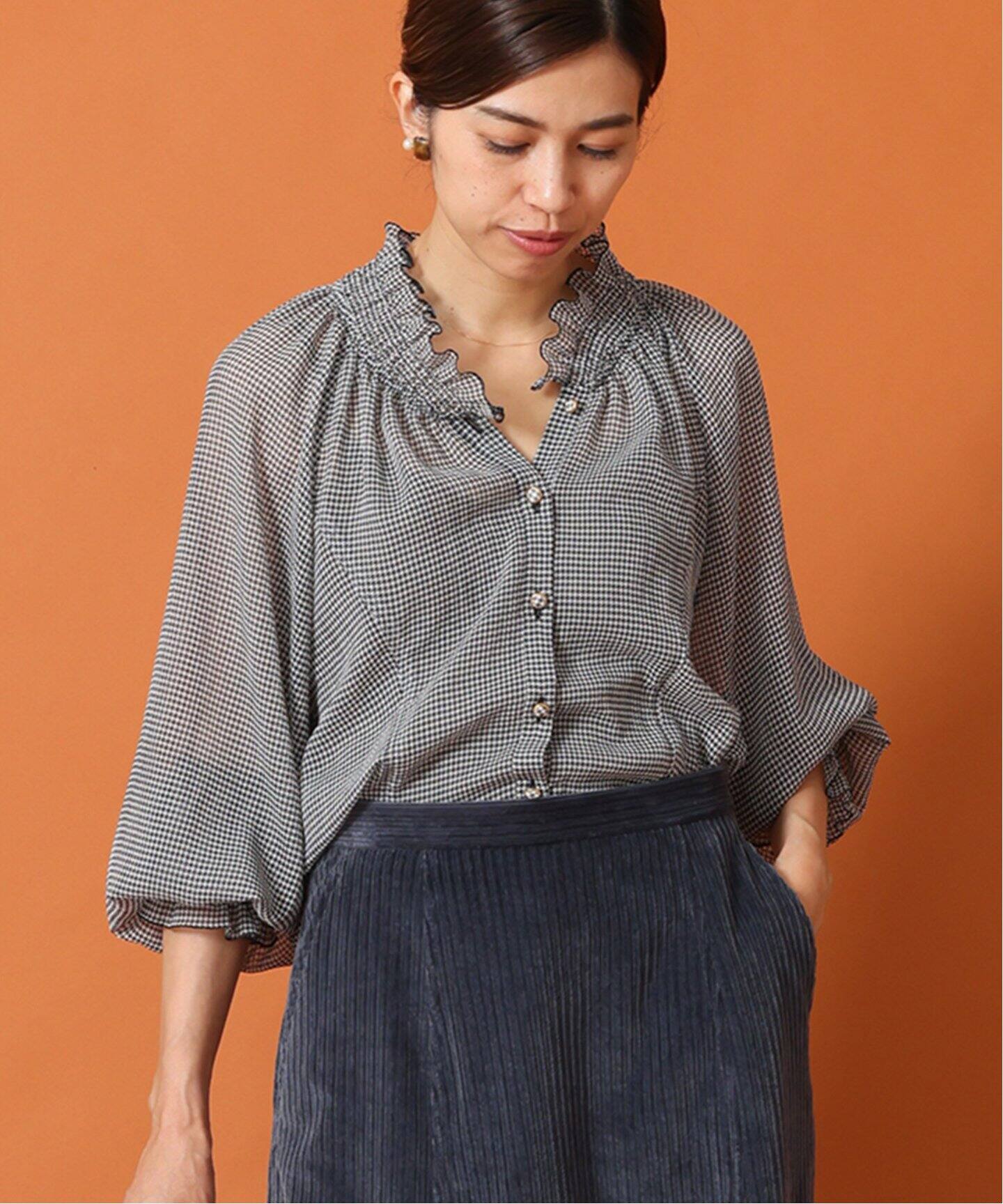 IENA LA BOUCLE 楊柳フリルブラウス（シャツ／ブラウス）｜IENA 