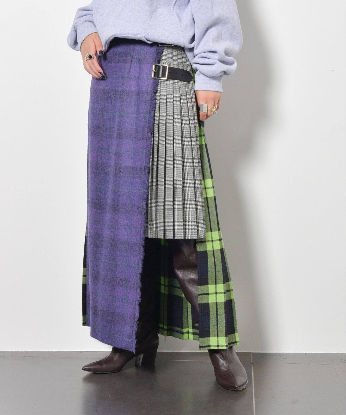 ONEIL OF DUBLIN for CITYSHOP】 VARIED PLEATED PATCHWORK 008 