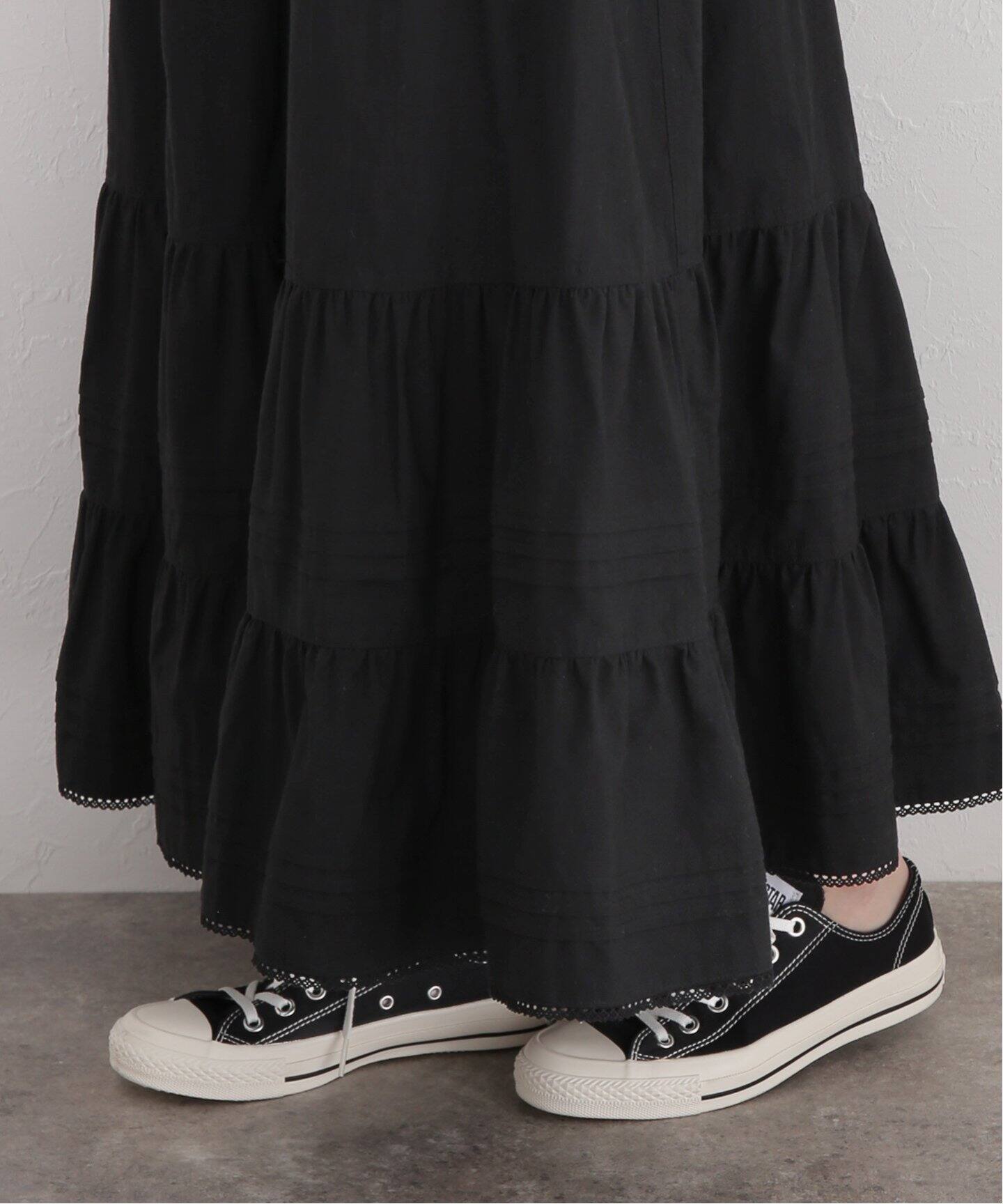 Shinzone / シンゾーン】TIERED LACE SKIRT（ロング・マキシ丈スカート 