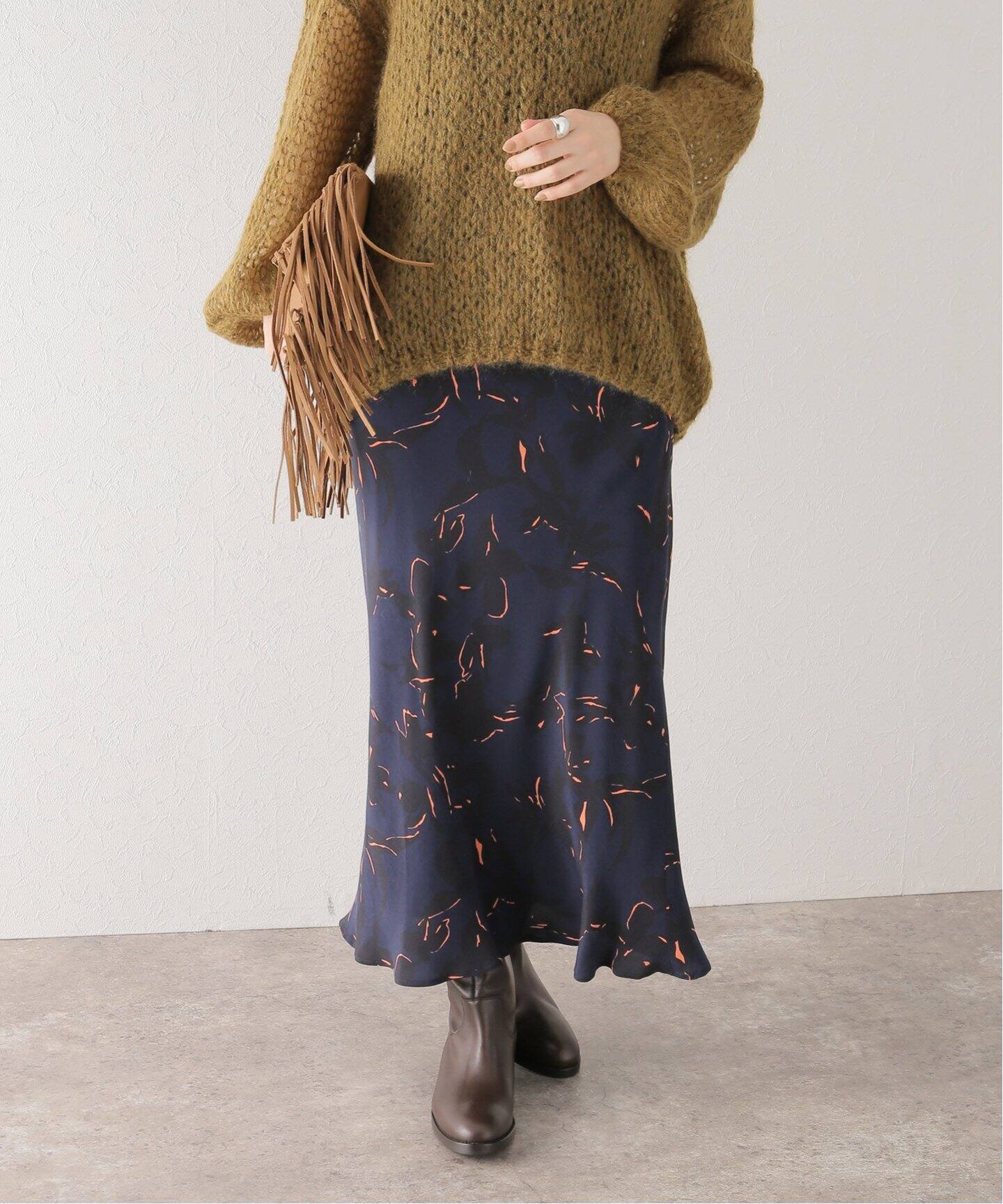 SACRA / サクラ】SHADOW FLOWER SKIRT（ロング・マキシ丈スカート  