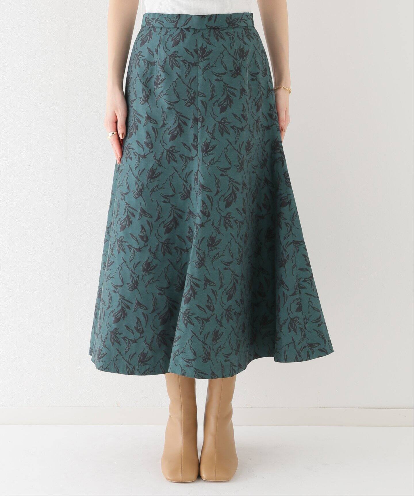 ボタニカルジャガードフレアスカート（ロング・マキシ丈スカート）｜La  