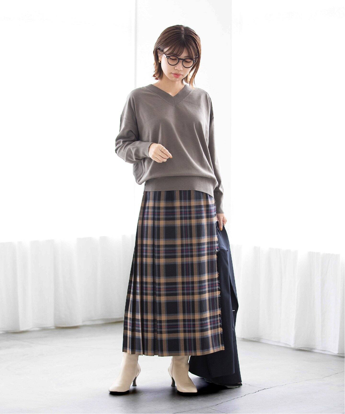 ONEIL OF DUBLIN/オニールオブダブリン】 イージーキルトスカート  