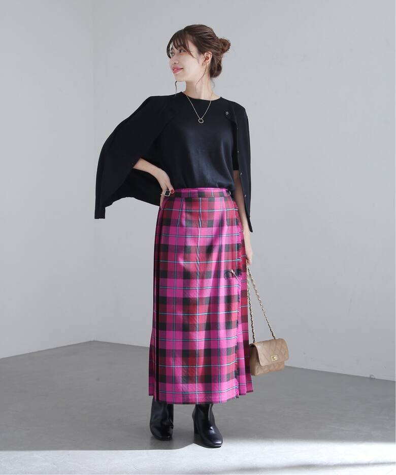 ONEIL OF DUBLIN/オニールオブダブリン】 イージーキルトスカート  