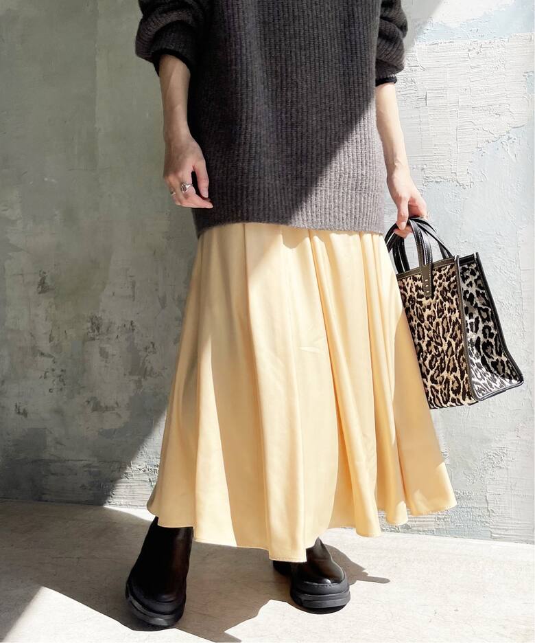 キュプラフィブリルフレアスカート（ロング・マキシ丈スカート  