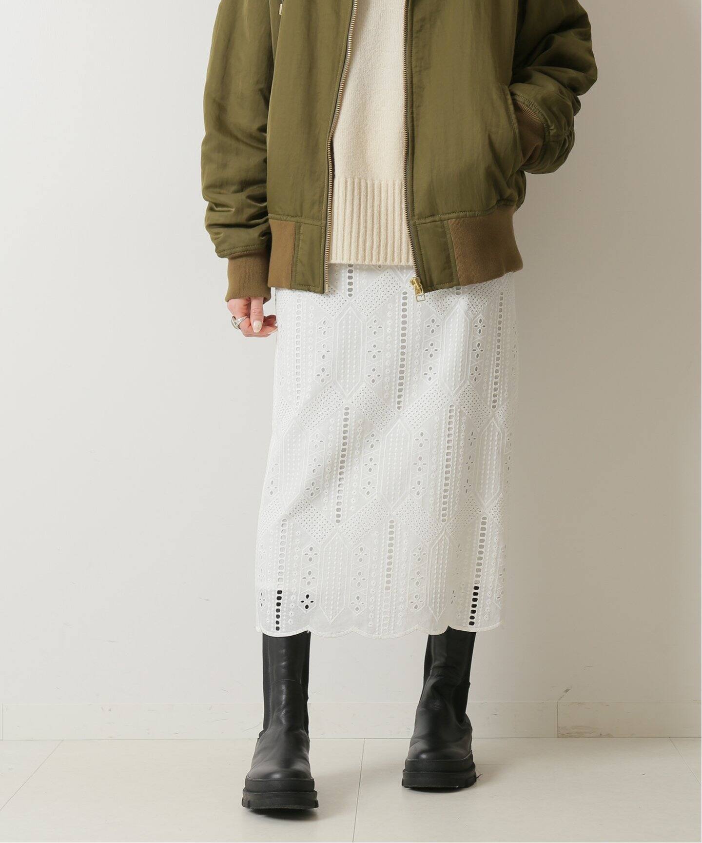 レースIラインスカート（ロング・マキシ丈スカート）｜Spick and Span  