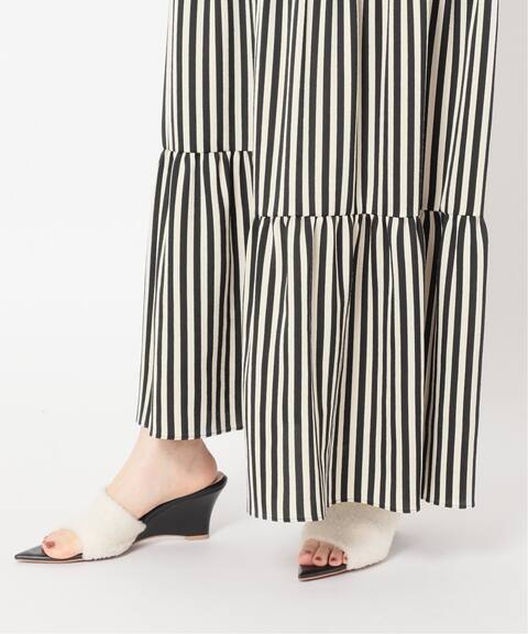 予約 サッカーサテンストライプスカート Hardy Noir アルディーノアール 公式のファッション通販 Baycrew S Store