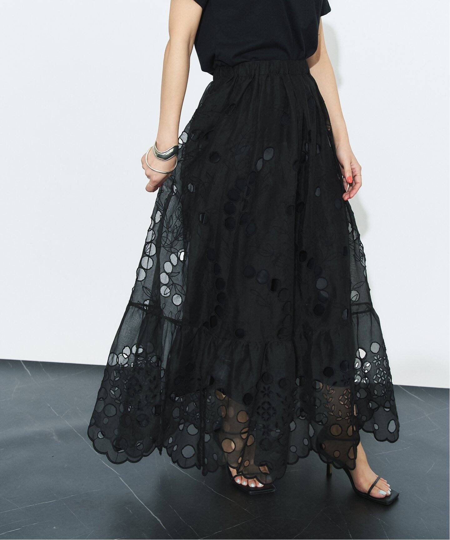 ボーラーレースロングスカート（ロング・マキシ丈スカート）｜HARDY  