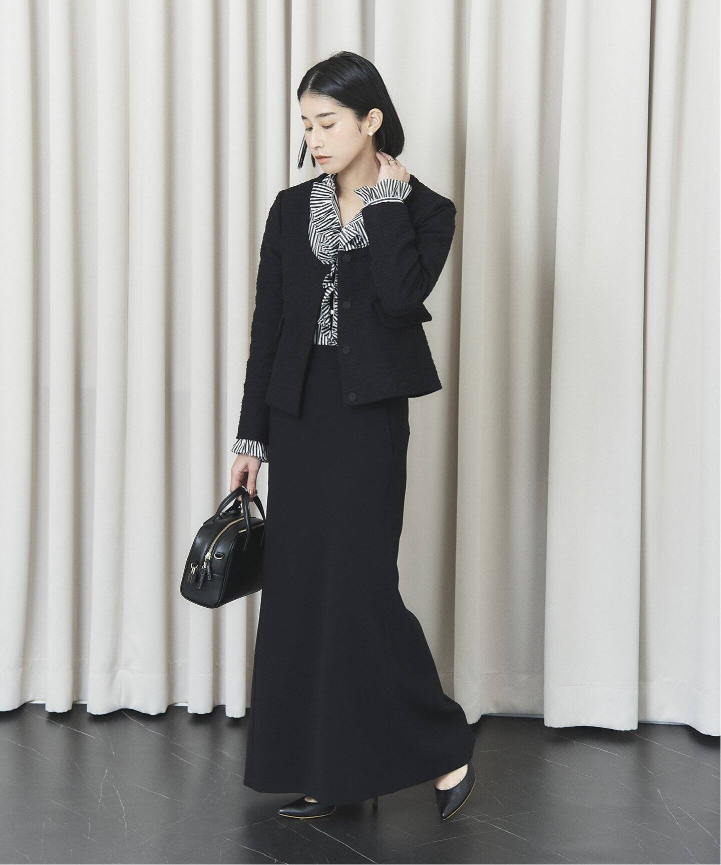 ダブルクロスマキシタイトスカート（ロング・マキシ丈スカート  