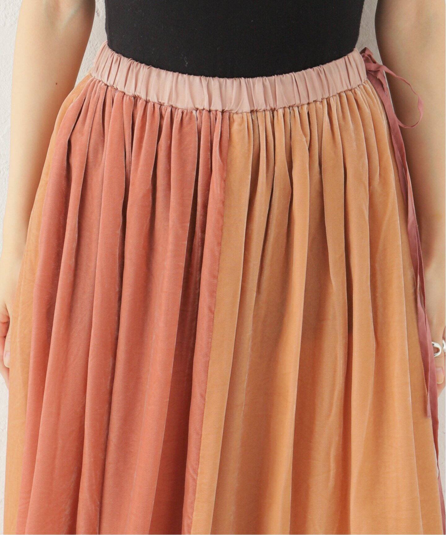 ENRICA/エンリカ】 RAYON VELVET SKIRT（ロング・マキシ丈スカート 