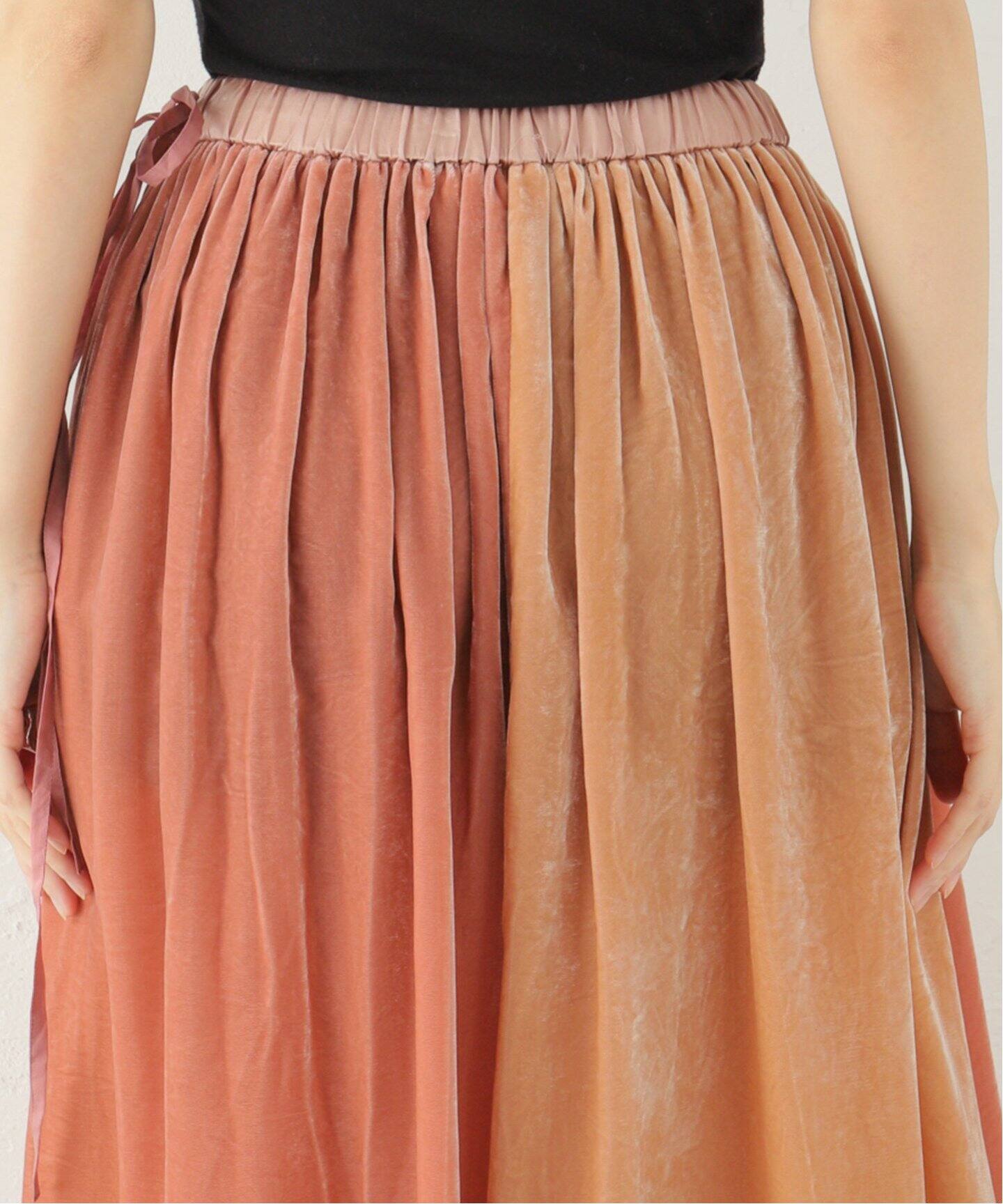 ENRICA/エンリカ】 RAYON VELVET SKIRT（ロング・マキシ丈スカート 