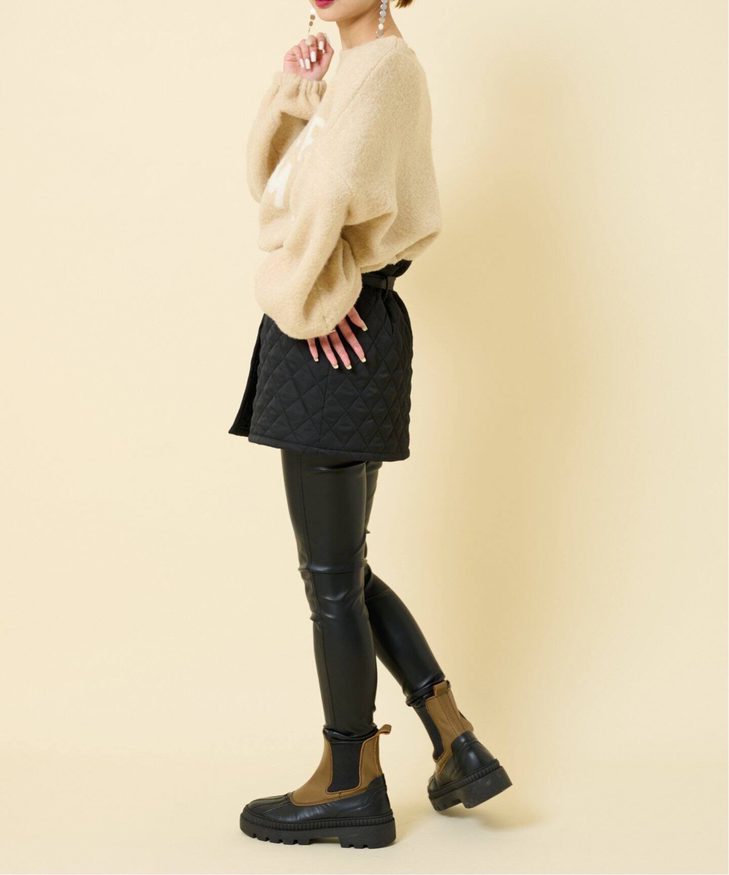 キルティングスカート（ミニスカート）｜U by SPICK&SPAN（ユーバイス  