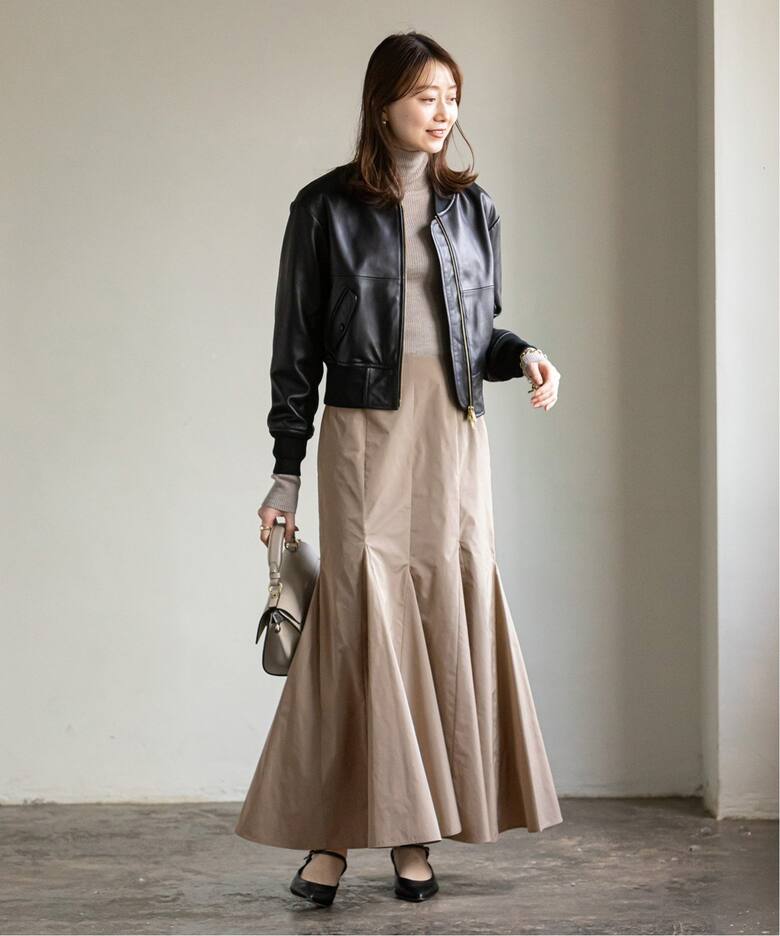 シャンブレータフタマーメイドスカート（ロング・マキシ丈スカート  