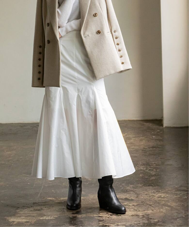 シャンブレータフタマーメイドスカート（ロング・マキシ丈スカート  