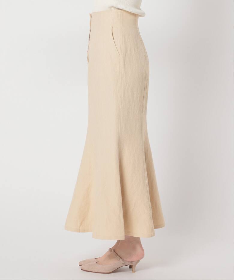 シルク混ノイルマーメイドスカート◇（ロング・マキシ丈スカート 