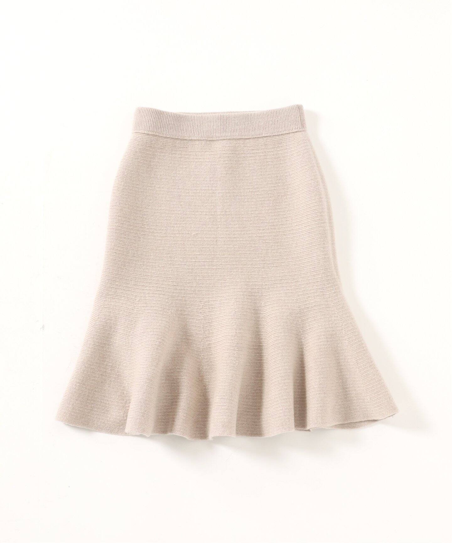 ウールスムースフレアニットスカート（ロング・マキシ丈スカート  