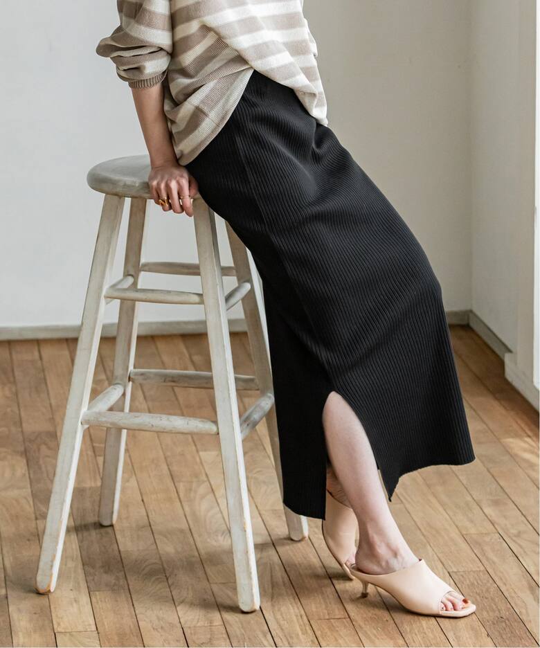 追加9》トタンテレコタイトスカート（ロング・マキシ丈スカート  