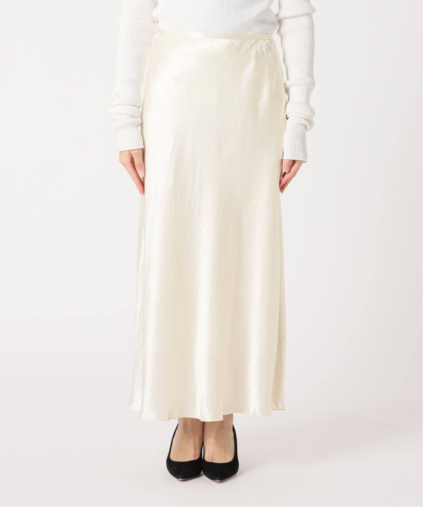 Noble ドロストギャザーサテンマーメイドスカート 新品タグ付き サテンマーメイドスカート（ロング・マキシ丈スカート）｜NOBLE