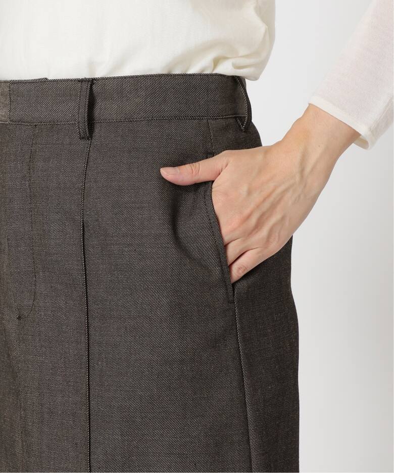 デニムライクウールマキシスカート（ロング・マキシ丈スカート  