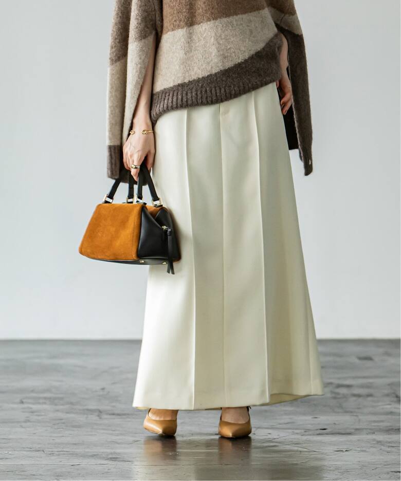 デニムライクウールマキシスカート（ロング・マキシ丈スカート  