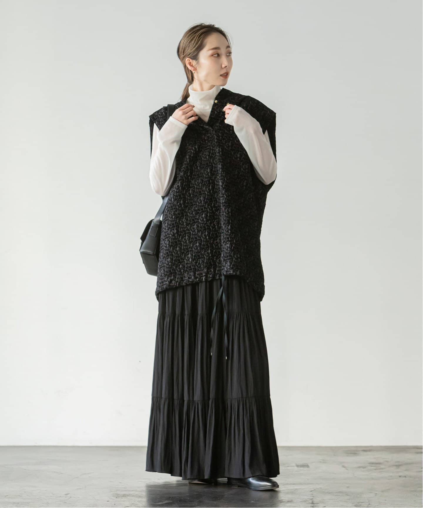 スカート FUMIE=TANAKA / marble tiered SK フミエタナカ FUMIE TANAKA/marble tiered SK