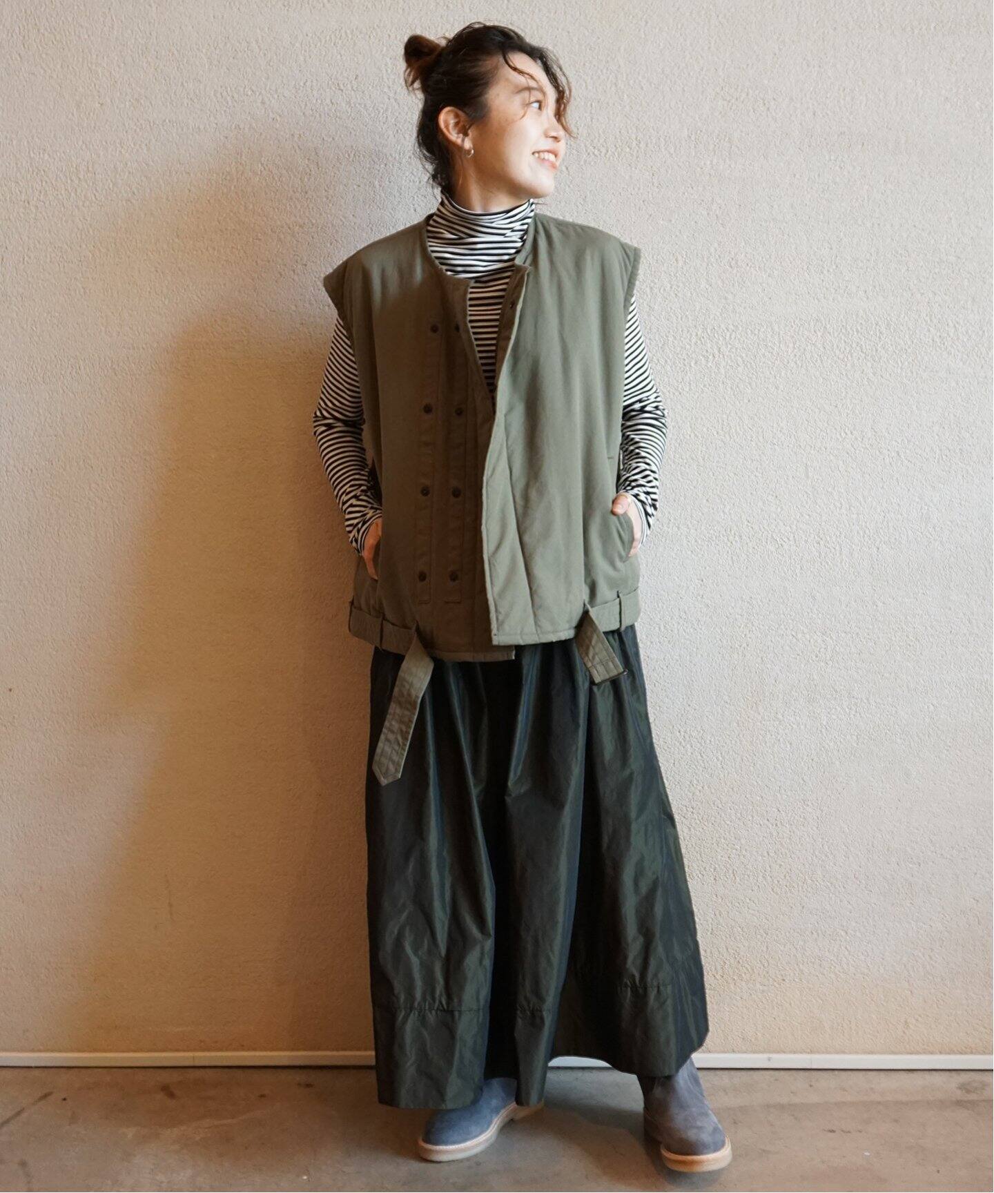 追加》メモリータフタ ギャザースカート（ロング・マキシ丈スカート  