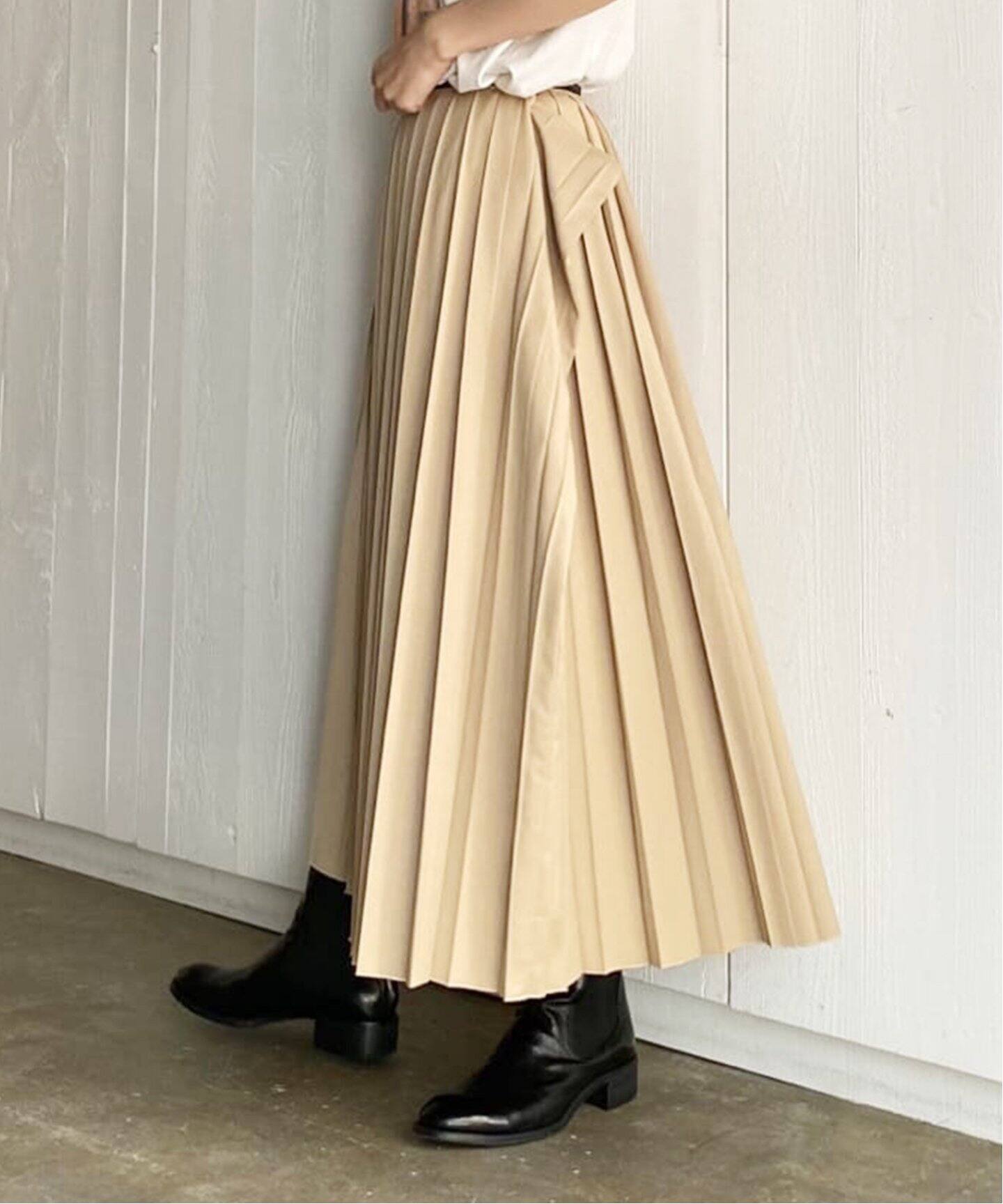 SUNDAY ツイルプリーツスカート（ロング・マキシ丈スカート）｜journal  