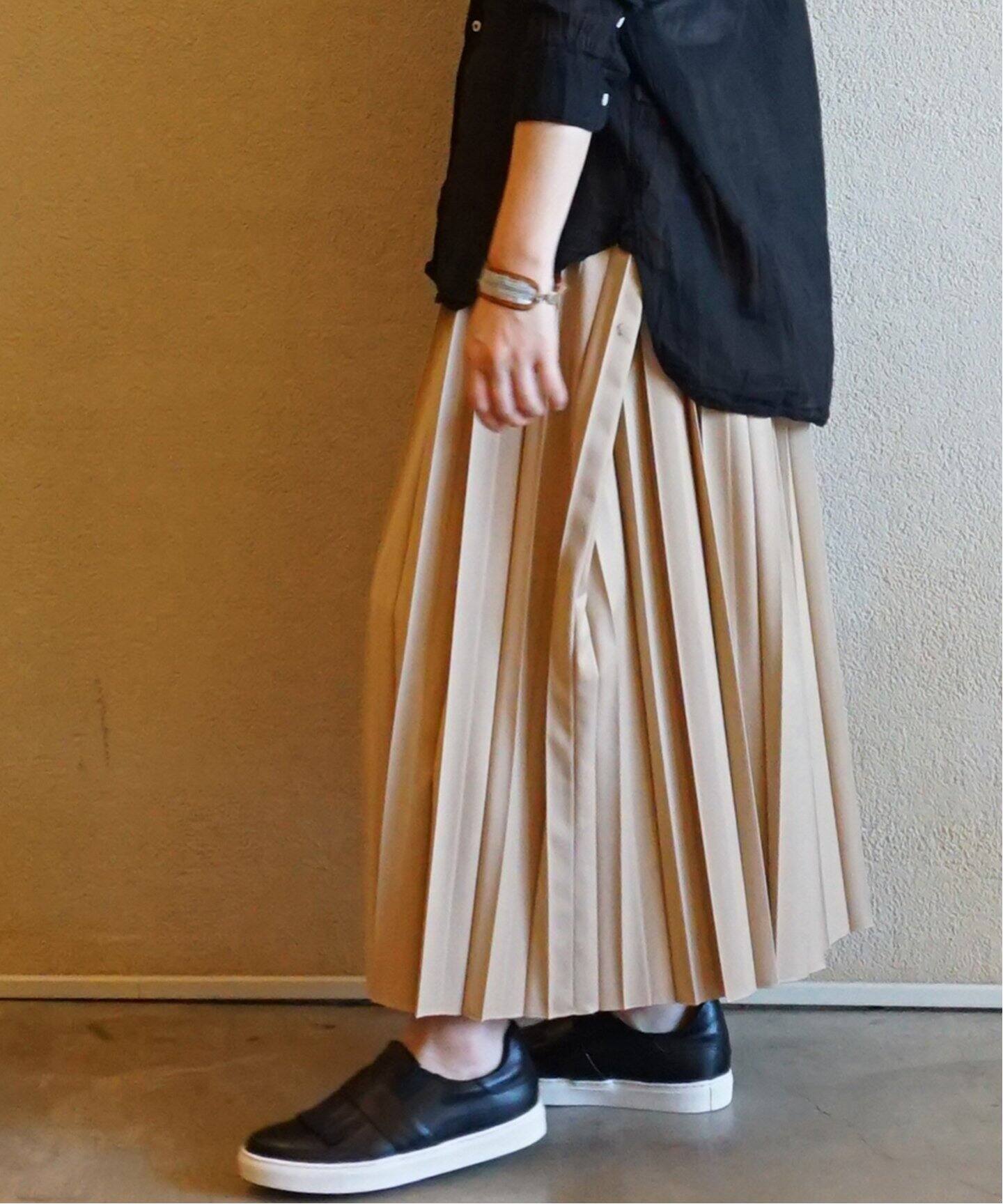 SUNDAY ツイルプリーツスカート（ロング・マキシ丈スカート）｜journal  