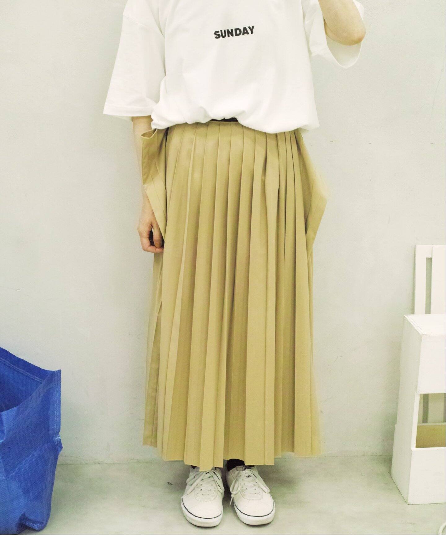 SUNDAY ツイルプリーツスカート（ロング・マキシ丈スカート）｜journal  