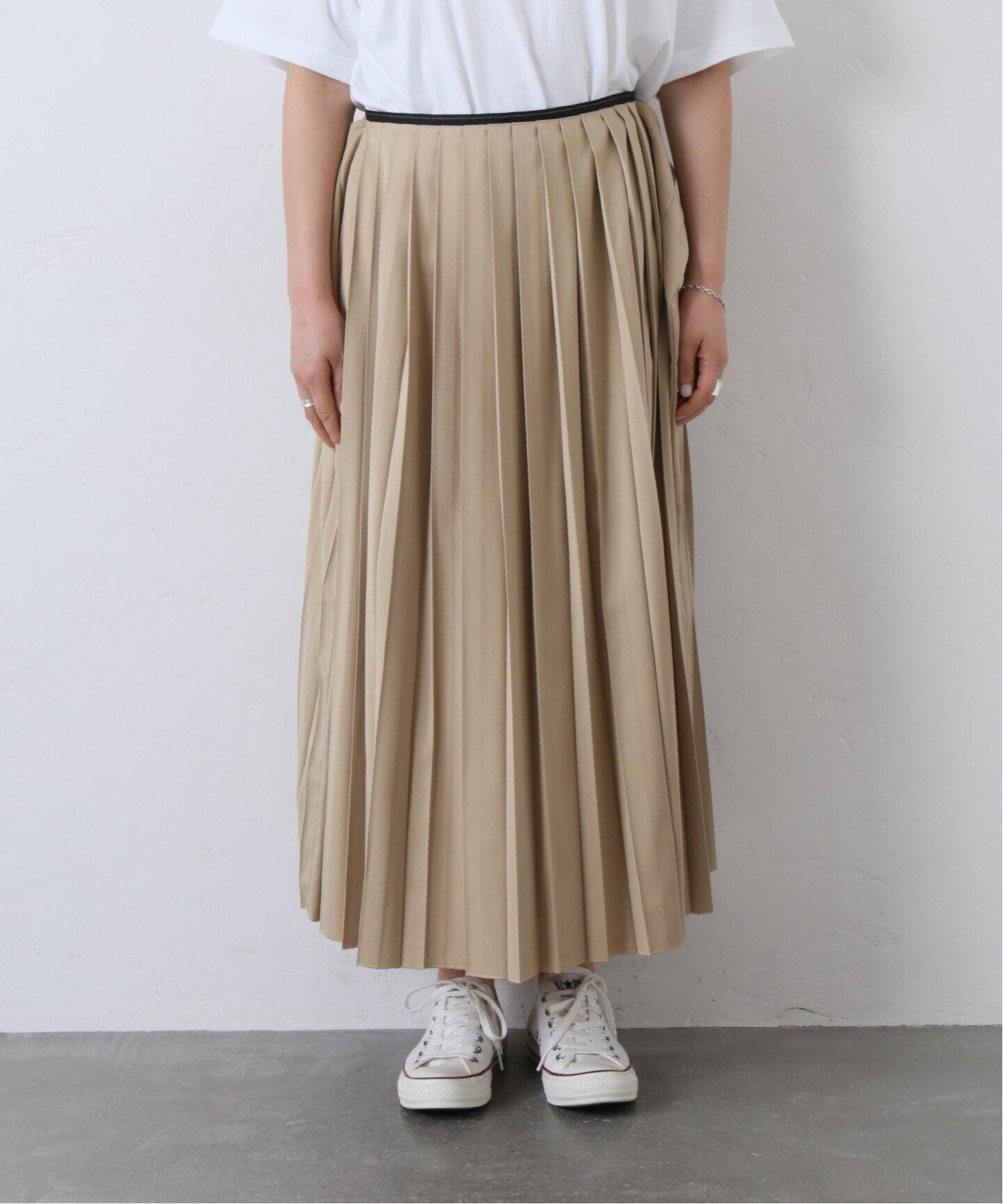 SUNDAY ツイルプリーツスカート（ロング・マキシ丈スカート）｜journal  