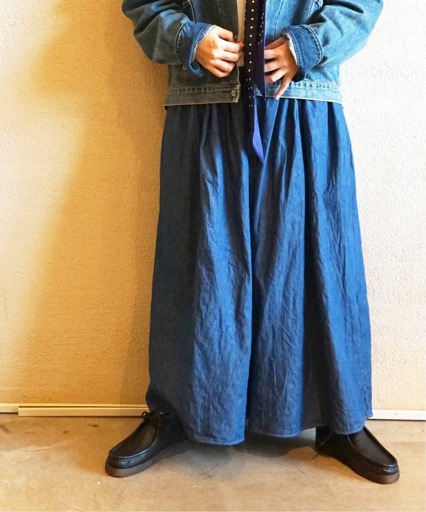 TOUJOURS / トゥジュー】 6.5OZ DENIM CLOTH MAXI SKIRT（ロング 
