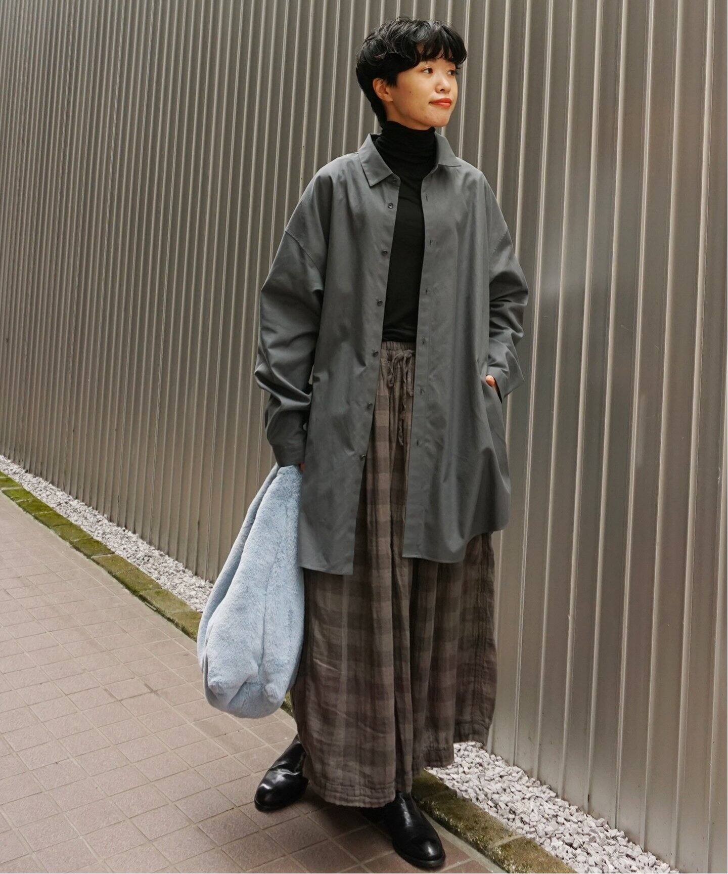 ARMEN/アーメン】 DOUBLE GAUZE GATHERED SKIRT（ロング・マキシ丈 