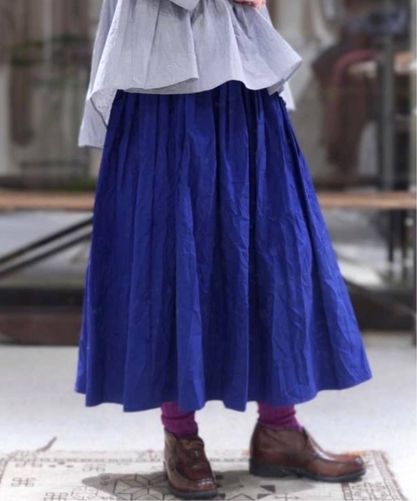 apuntob/アプントビー】GATHERED SKIRT（ロング・マキシ丈スカート 