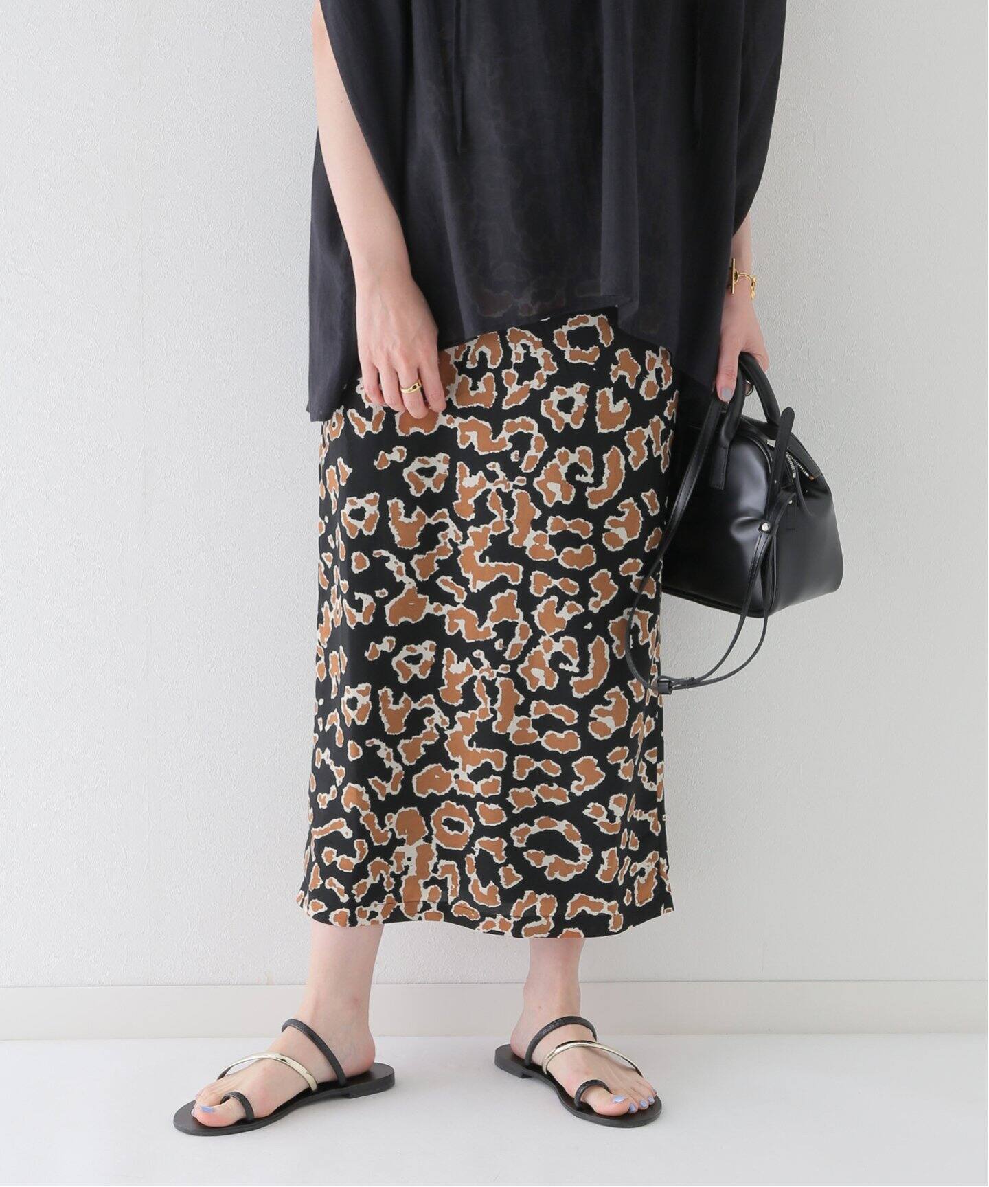 アニマルプリントスカート/カモレオパード（ロング・マキシ丈スカート  