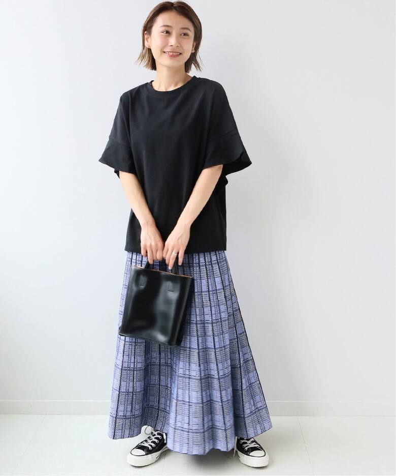TORRAZZO DONNA】リバーシブルジャカードスカート（ロング・マキシ丈 