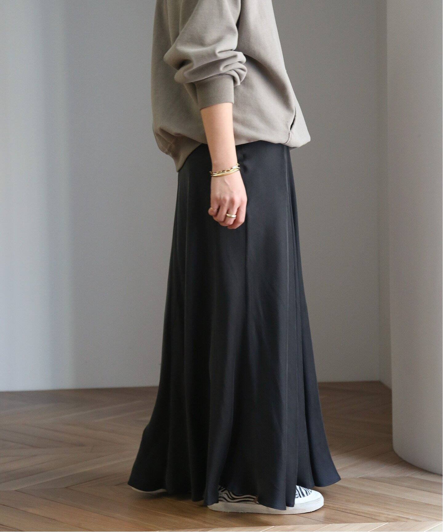 サテン スカート（ロング・マキシ丈スカート）｜Deuxieme Classe  