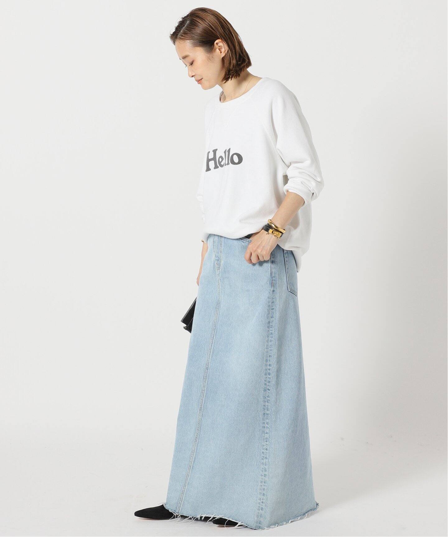 Denim スカート (BLUE)（ロング・マキシ丈スカート）｜Deuxieme Classe 