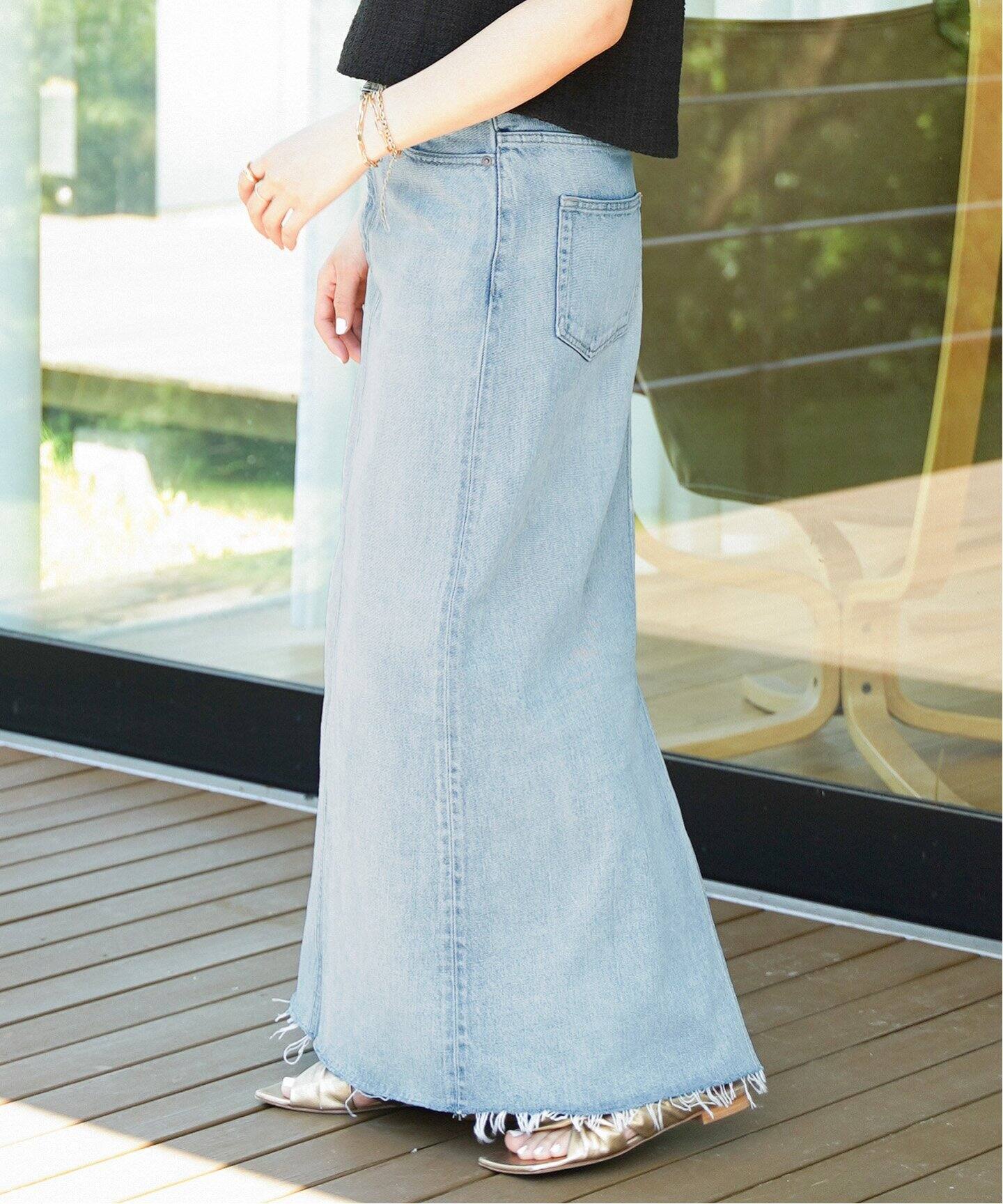 Denim スカート (BLUE)（ロング・マキシ丈スカート）｜Deuxieme Classe  