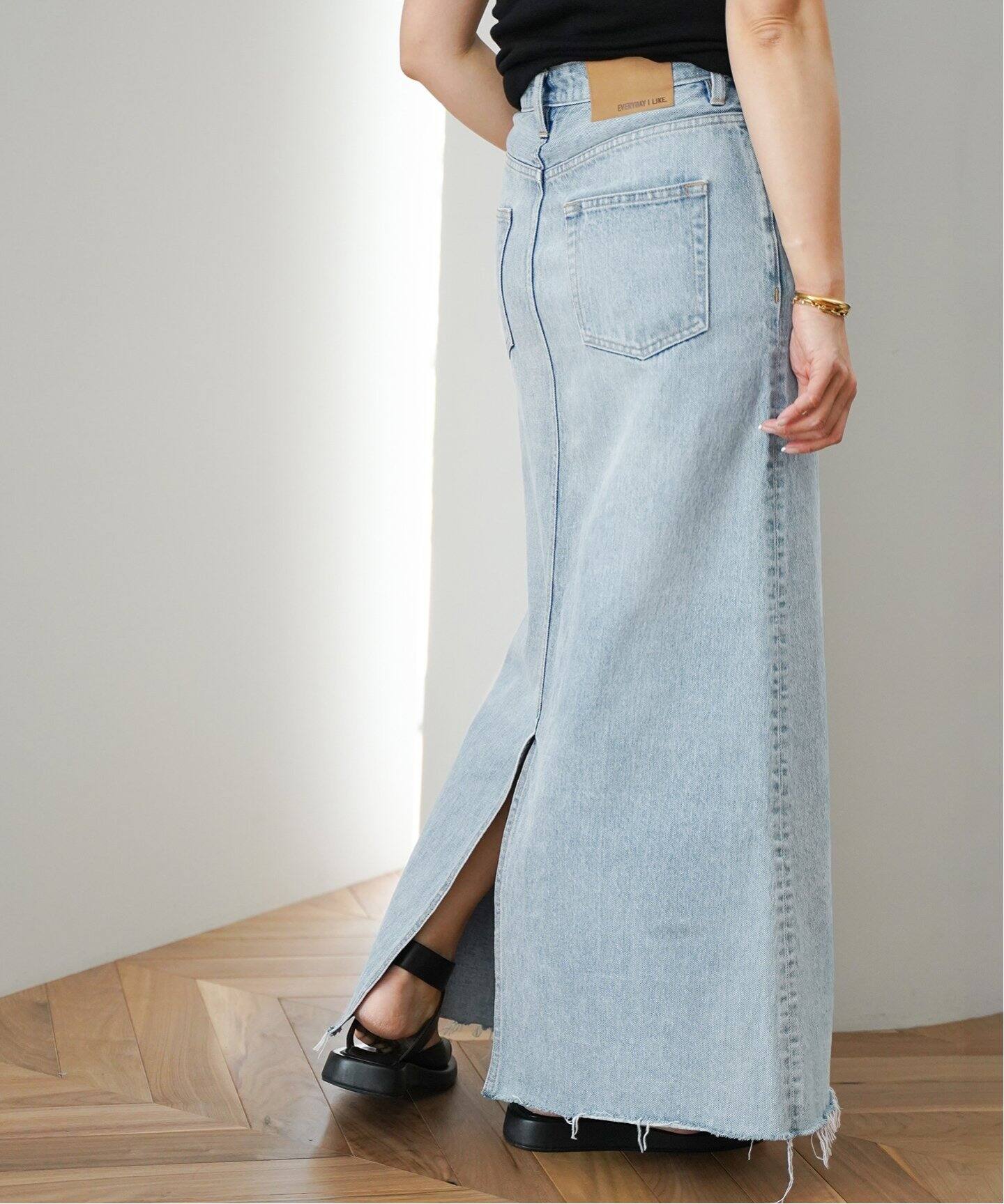 Denim スカート (BLUE)（ロング・マキシ丈スカート）｜Deuxieme Classe  