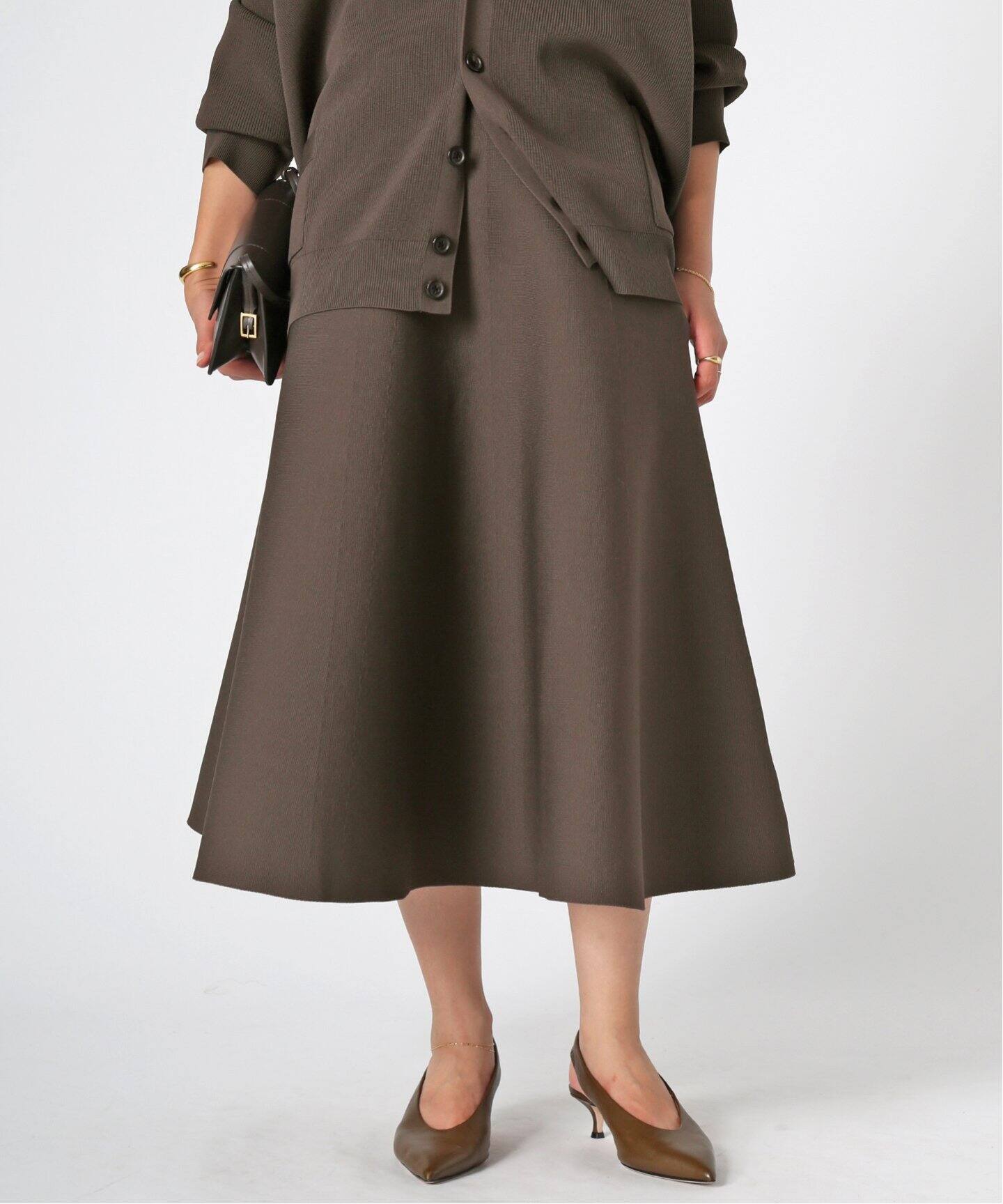 MADISONBLUE/マディソンブルー】 MI-MOLLET FLARE スカート（ひざ丈  