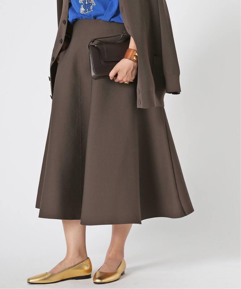 MADISONBLUE/マディソンブルー】 MI-MOLLET FLARE スカート（ひざ丈  