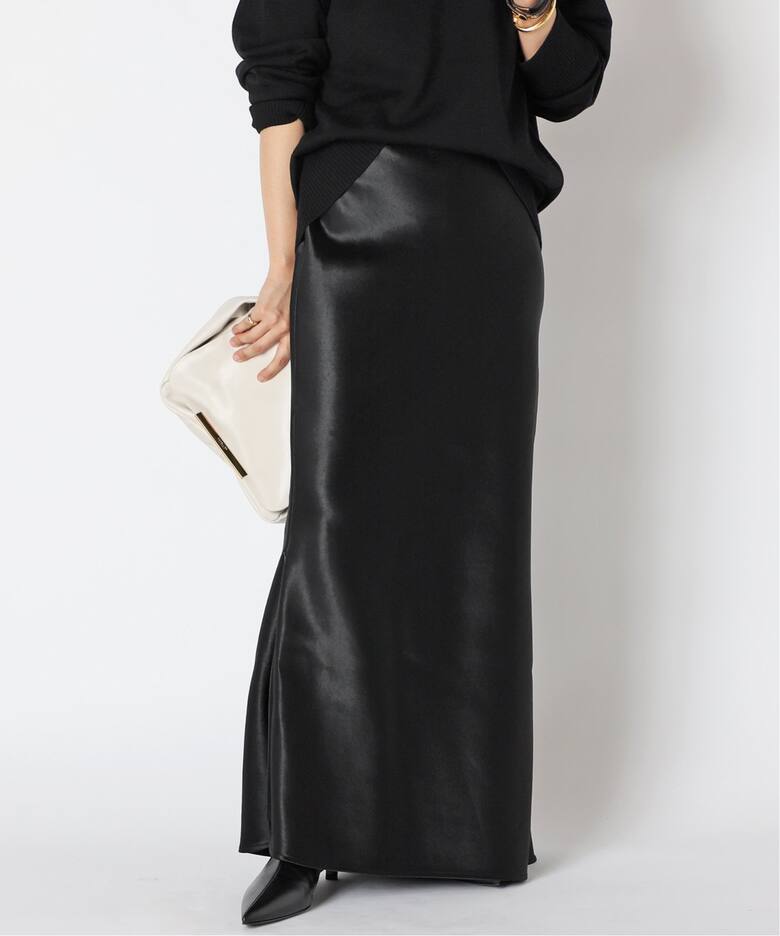 CINOH/チノ 】 サテン スカート（ロング・マキシ丈スカート  