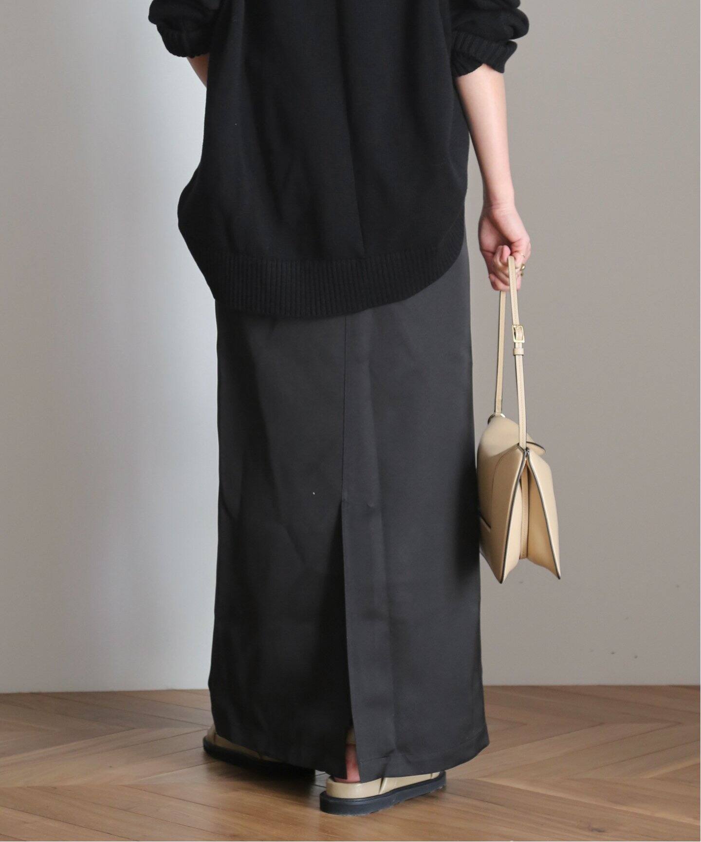 CINOH/チノ】SATIN LONG スカート（ロング・マキシ丈スカート  