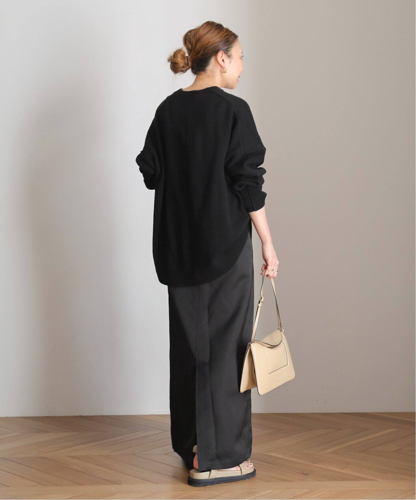 CINOH/チノ】SATIN LONG スカート（ロング・マキシ丈スカート  