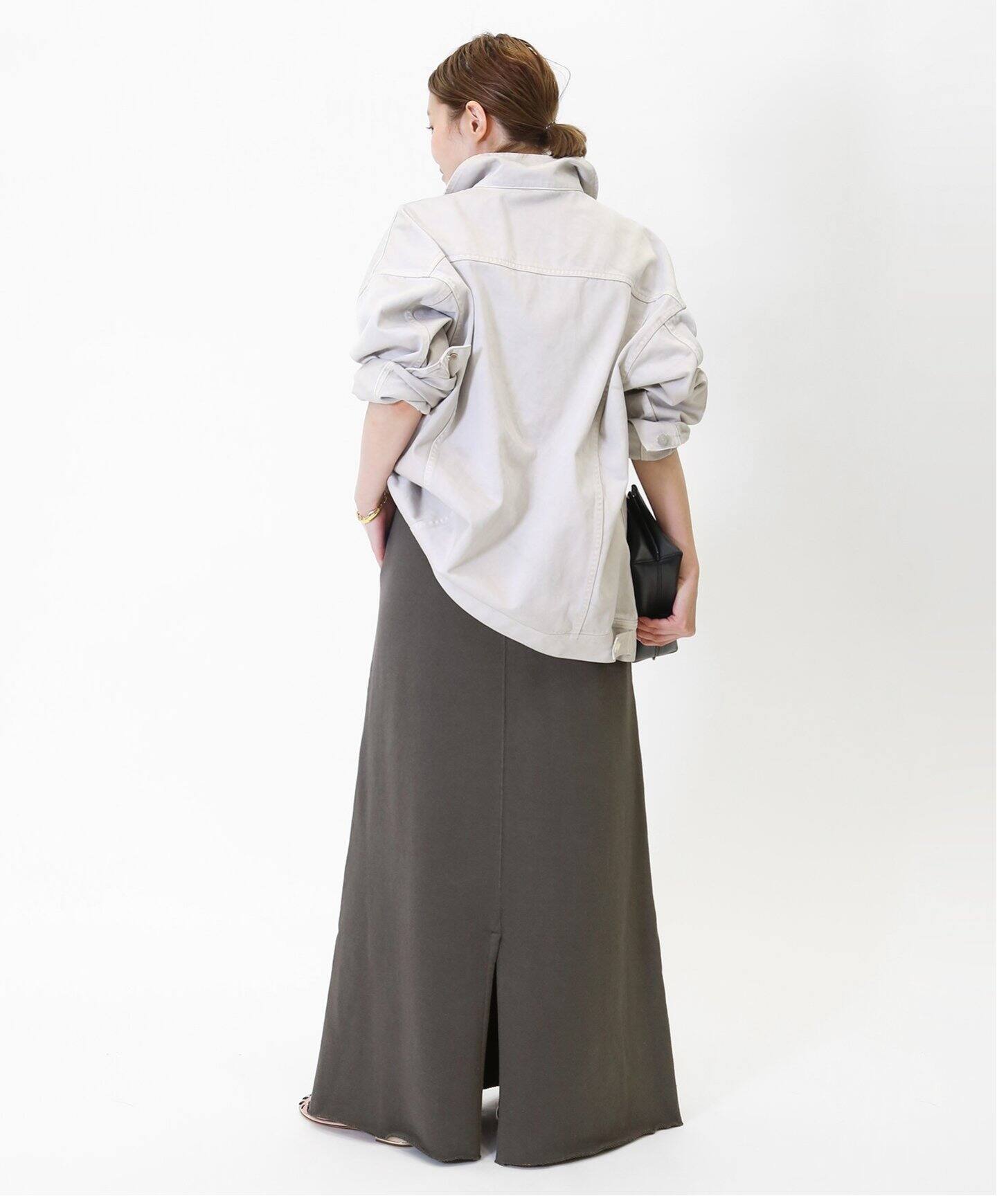 ドゥーズィエムクラス アメリカーナ ロングスカート グレー 