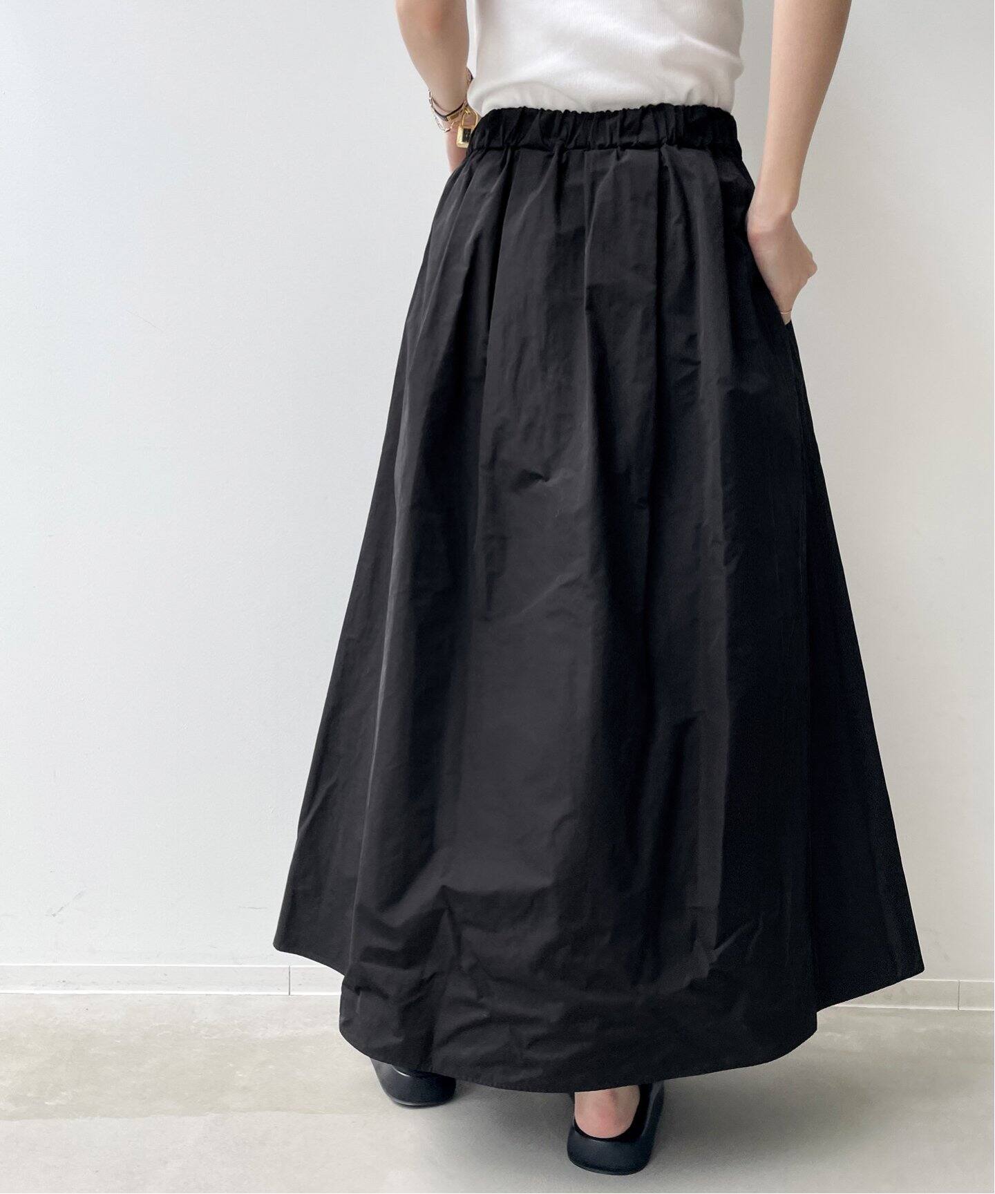 Grosgrain Volume Skirt（ロング・マキシ丈スカート）｜L 