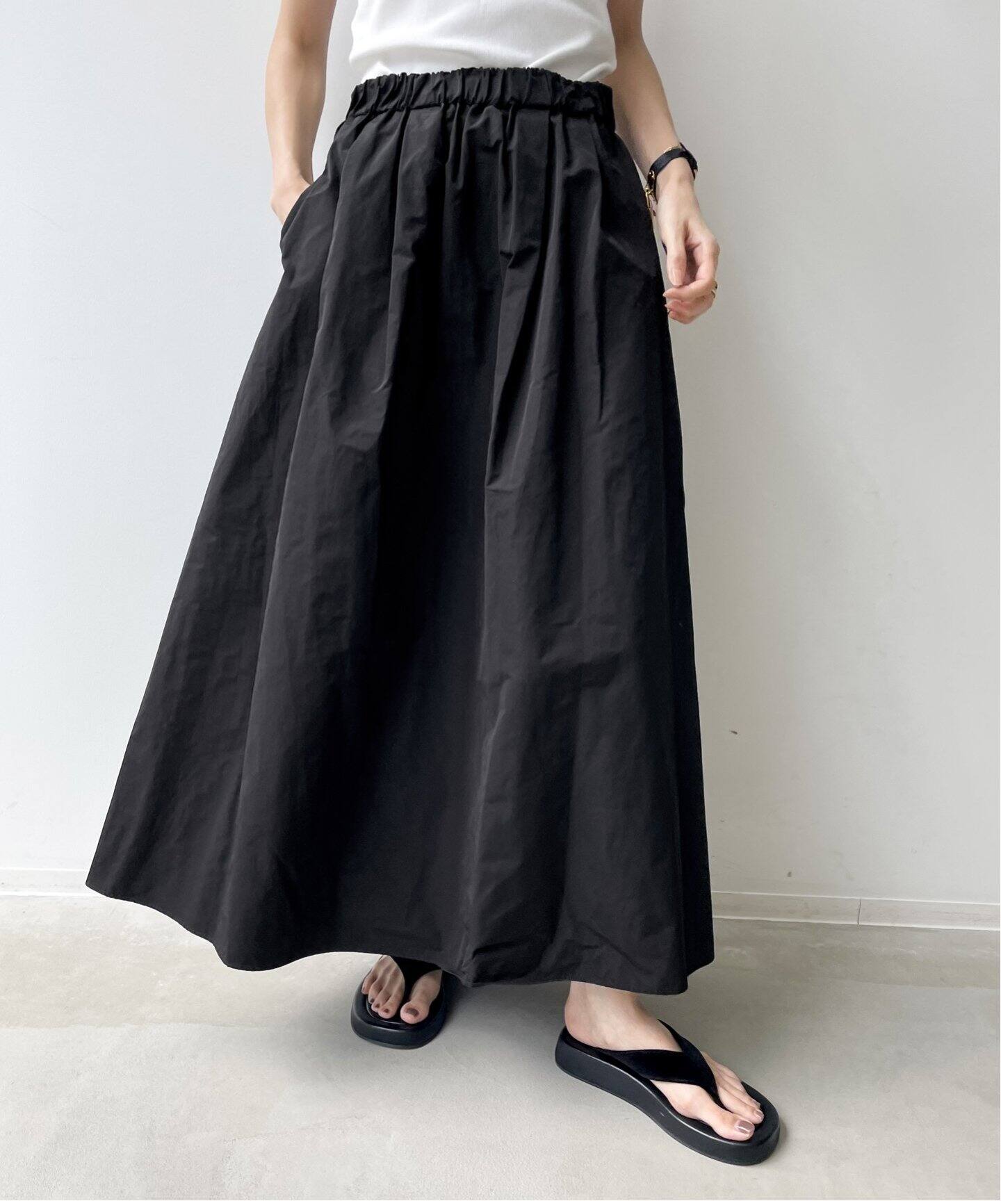 Grosgrain Volume Skirt（ロング・マキシ丈スカート）｜L 
