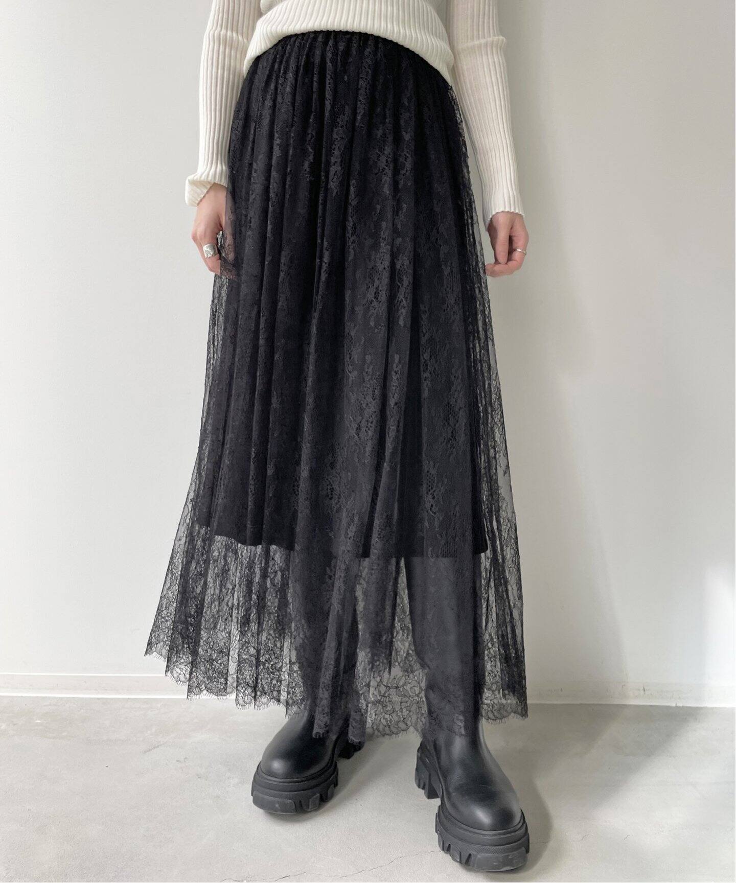 Lace Skirt（ロング・マキシ丈スカート）｜L 