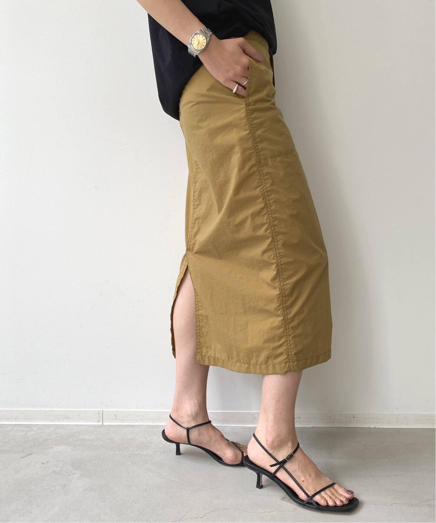 Americana/アメリカーナ】Nylon Tight Skirt（ロング・マキシ丈  