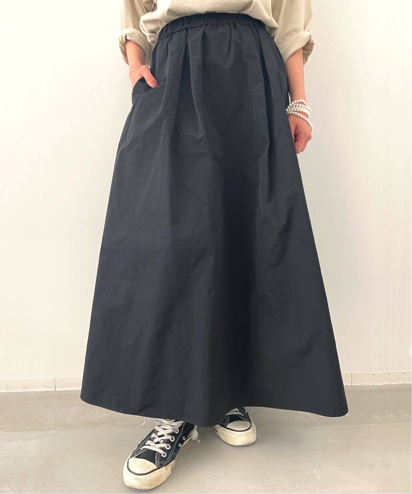 Grosgrain Volume Skirt（ロング・マキシ丈スカート）｜L